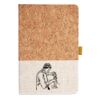 Cork And Heathered Fabric Hardcover Journal 5.5" X 8.25" Thumbnail