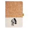 Cork And Heathered Fabric Hardcover Journal 5.5" X 8.25" Thumbnail