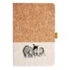 Cork And Heathered Fabric Hardcover Journal 5.5" X 8.25" Thumbnail