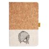 Cork And Heathered Fabric Hardcover Journal 5.5" X 8.25" Thumbnail