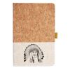 Cork And Heathered Fabric Hardcover Journal 5.5" X 8.25" Thumbnail