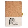 Cork And Heathered Fabric Hardcover Journal 5.5" X 8.25" Thumbnail