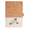 Cork And Heathered Fabric Hardcover Journal 5.5" X 8.25" Thumbnail