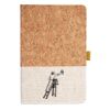 Cork And Heathered Fabric Hardcover Journal 5.5" X 8.25" Thumbnail