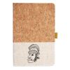 Cork And Heathered Fabric Hardcover Journal 5.5" X 8.25" Thumbnail