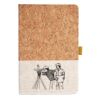 Cork And Heathered Fabric Hardcover Journal 5.5" X 8.25" Thumbnail