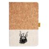 Cork And Heathered Fabric Hardcover Journal 5.5" X 8.25" Thumbnail