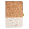 Cork And Heathered Fabric Hardcover Journal 5.5" X 8.25" Thumbnail