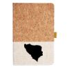 Cork And Heathered Fabric Hardcover Journal 5.5" X 8.25" Thumbnail
