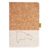 Cork And Heathered Fabric Hardcover Journal 5.5" X 8.25" Thumbnail