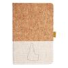 Cork And Heathered Fabric Hardcover Journal 5.5" X 8.25" Thumbnail