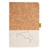 Cork And Heathered Fabric Hardcover Journal 5.5" X 8.25" Thumbnail