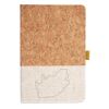 Cork And Heathered Fabric Hardcover Journal 5.5" X 8.25" Thumbnail