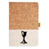 Cork And Heathered Fabric Hardcover Journal 5.5" X 8.25" Thumbnail