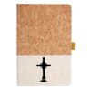 Cork And Heathered Fabric Hardcover Journal 5.5" X 8.25" Thumbnail