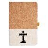 Cork And Heathered Fabric Hardcover Journal 5.5" X 8.25" Thumbnail