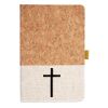 Cork And Heathered Fabric Hardcover Journal 5.5" X 8.25" Thumbnail