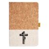 Cork And Heathered Fabric Hardcover Journal 5.5" X 8.25" Thumbnail
