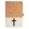 Cork And Heathered Fabric Hardcover Journal 5.5" X 8.25" Thumbnail
