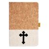 Cork And Heathered Fabric Hardcover Journal 5.5" X 8.25" Thumbnail