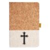 Cork And Heathered Fabric Hardcover Journal 5.5" X 8.25" Thumbnail