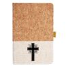 Cork And Heathered Fabric Hardcover Journal 5.5" X 8.25" Thumbnail