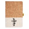 Cork And Heathered Fabric Hardcover Journal 5.5" X 8.25" Thumbnail