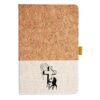 Cork And Heathered Fabric Hardcover Journal 5.5" X 8.25" Thumbnail