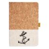 Cork And Heathered Fabric Hardcover Journal 5.5" X 8.25" Thumbnail