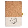 Cork And Heathered Fabric Hardcover Journal 5.5" X 8.25" Thumbnail
