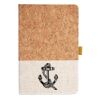 Cork And Heathered Fabric Hardcover Journal 5.5" X 8.25" Thumbnail