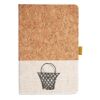 Cork And Heathered Fabric Hardcover Journal 5.5" X 8.25" Thumbnail