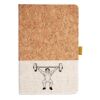 Cork And Heathered Fabric Hardcover Journal 5.5" X 8.25" Thumbnail