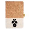 Cork And Heathered Fabric Hardcover Journal 5.5" X 8.25" Thumbnail