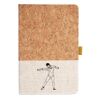 Cork And Heathered Fabric Hardcover Journal 5.5" X 8.25" Thumbnail