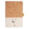 Cork And Heathered Fabric Hardcover Journal 5.5" X 8.25" Thumbnail