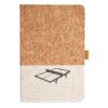 Cork And Heathered Fabric Hardcover Journal 5.5" X 8.25" Thumbnail