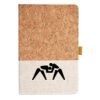 Cork And Heathered Fabric Hardcover Journal 5.5" X 8.25" Thumbnail