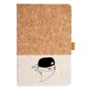 Cork And Heathered Fabric Hardcover Journal 5.5" X 8.25" Thumbnail
