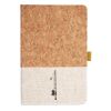 Cork And Heathered Fabric Hardcover Journal 5.5" X 8.25" Thumbnail