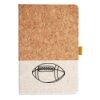 Cork And Heathered Fabric Hardcover Journal 5.5" X 8.25" Thumbnail