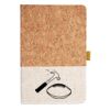 Cork And Heathered Fabric Hardcover Journal 5.5" X 8.25" Thumbnail