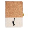 Cork And Heathered Fabric Hardcover Journal 5.5" X 8.25" Thumbnail