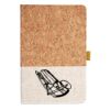 Cork And Heathered Fabric Hardcover Journal 5.5" X 8.25" Thumbnail