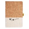 Cork And Heathered Fabric Hardcover Journal 5.5" X 8.25" Thumbnail