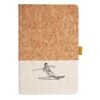 Cork And Heathered Fabric Hardcover Journal 5.5" X 8.25" Thumbnail