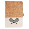Cork And Heathered Fabric Hardcover Journal 5.5" X 8.25" Thumbnail
