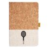 Cork And Heathered Fabric Hardcover Journal 5.5" X 8.25" Thumbnail