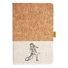 Cork And Heathered Fabric Hardcover Journal 5.5" X 8.25" Thumbnail