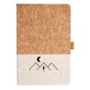 Cork And Heathered Fabric Hardcover Journal 5.5" X 8.25" Thumbnail